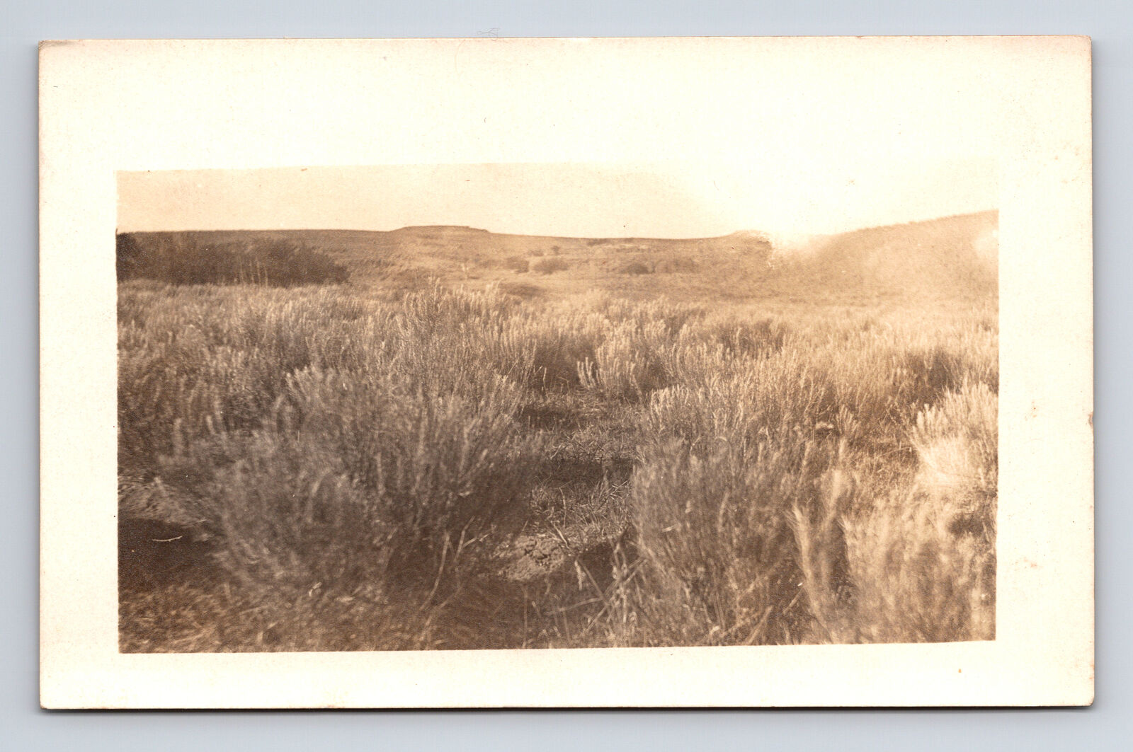 RPPC Scenic View of Prairie Plain Unknown Location Postcard