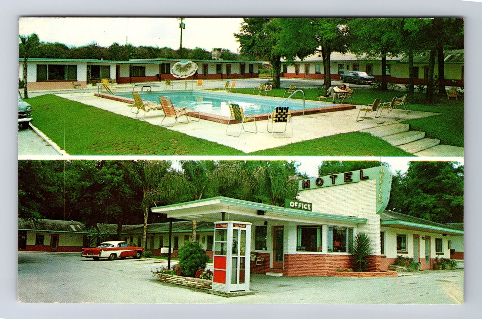 Deland FL-Florida, Boulevard Motel, Advertising, Souvenir Vintage Postcard