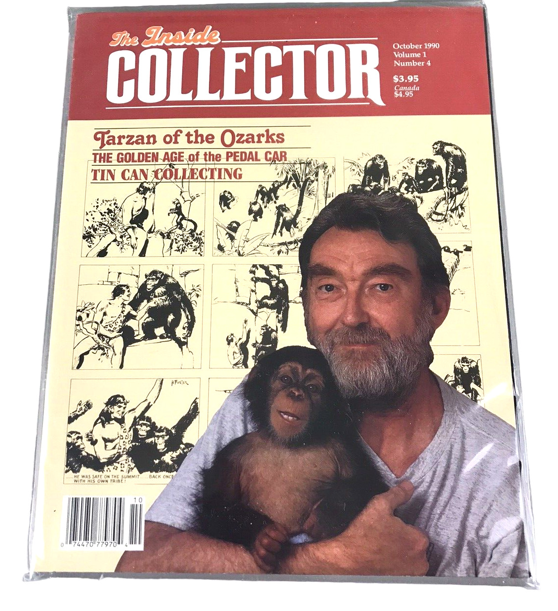 THE INSIDE COLLECTOR Magazine October 1990 Vol 1 No 4 Tarzan Pedal Cars Tin Cans