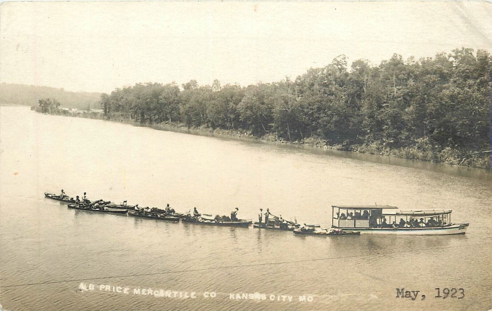 Postcard RPPC Missouri Kansas C-1910 River Boat Prince Mercantile 23-13522