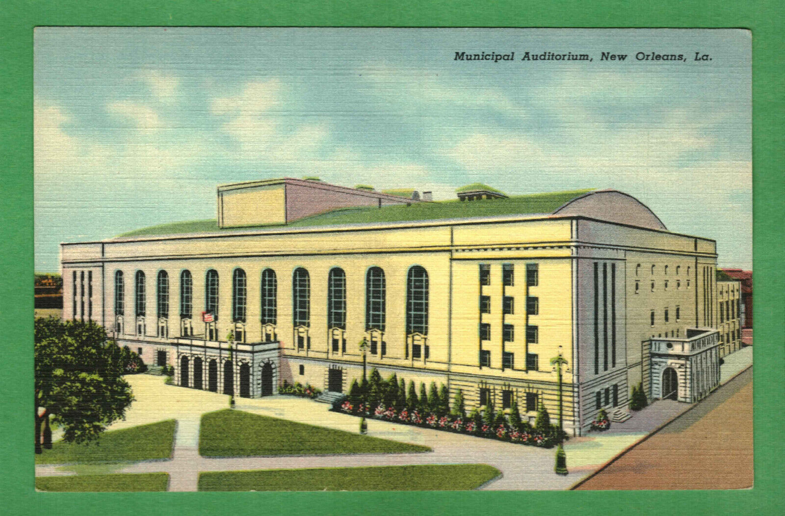 Postcard Municipal Auditorium New Orleans Louisiana LA c 1948