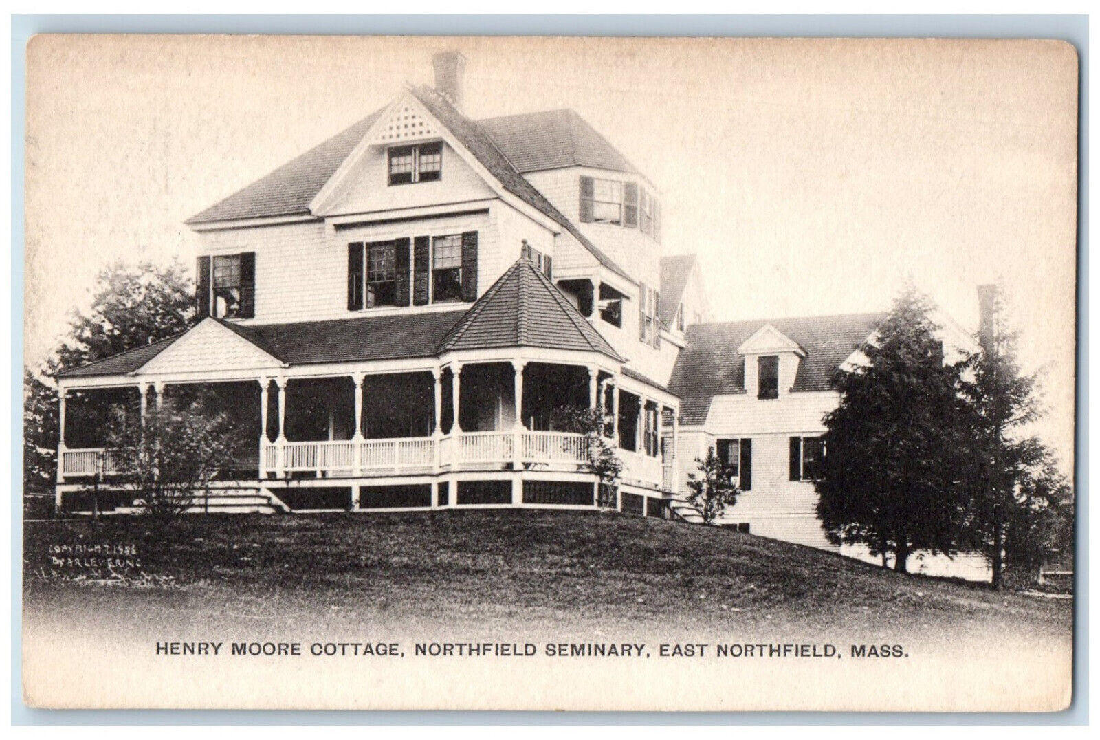 1906 Henry Moore Cottage Northfield Seminary East Northfield MA Antique Postcard