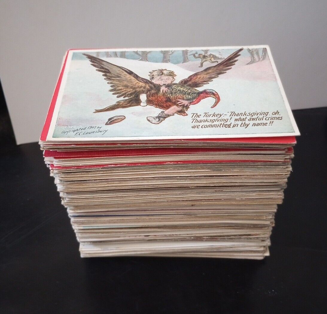 Postcard Lot Of 200+ Artist Signed Holiday Greetings For Andrea