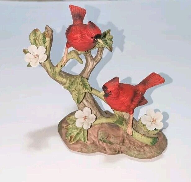 Vtg Royal Carlton Arnart Imports Cardinal Birds On Flowering Branch Figurine