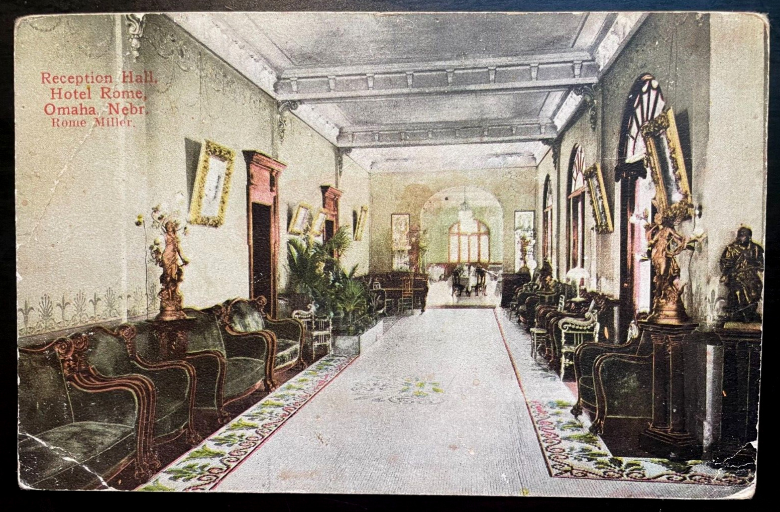 Vintage Postcard 1907-1915 Hotel Rome, The Grill, Omaha, Nebraska