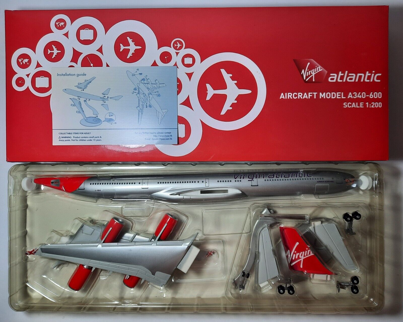 1:200 Lysia Marcomm/Aero Le Plane A340-600 Virgin Atlantic