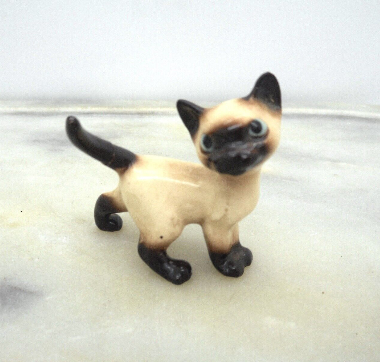 Repaired Vintage Hagan Renaker Discontinued Cat 1 Figurine 1970's Collectible