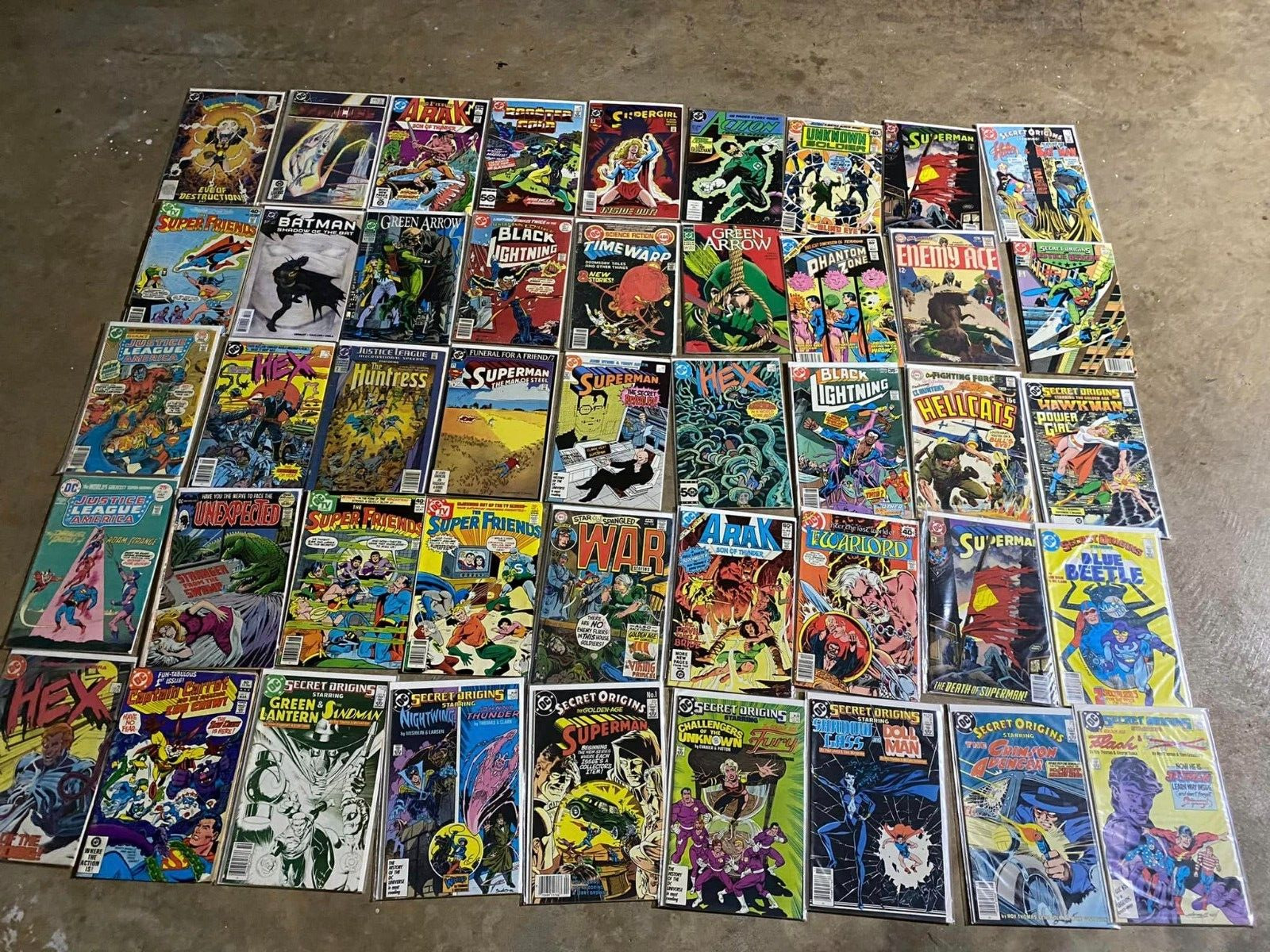 DC Comics Comic Book Lot - Vintage Wholesale Lot of 45