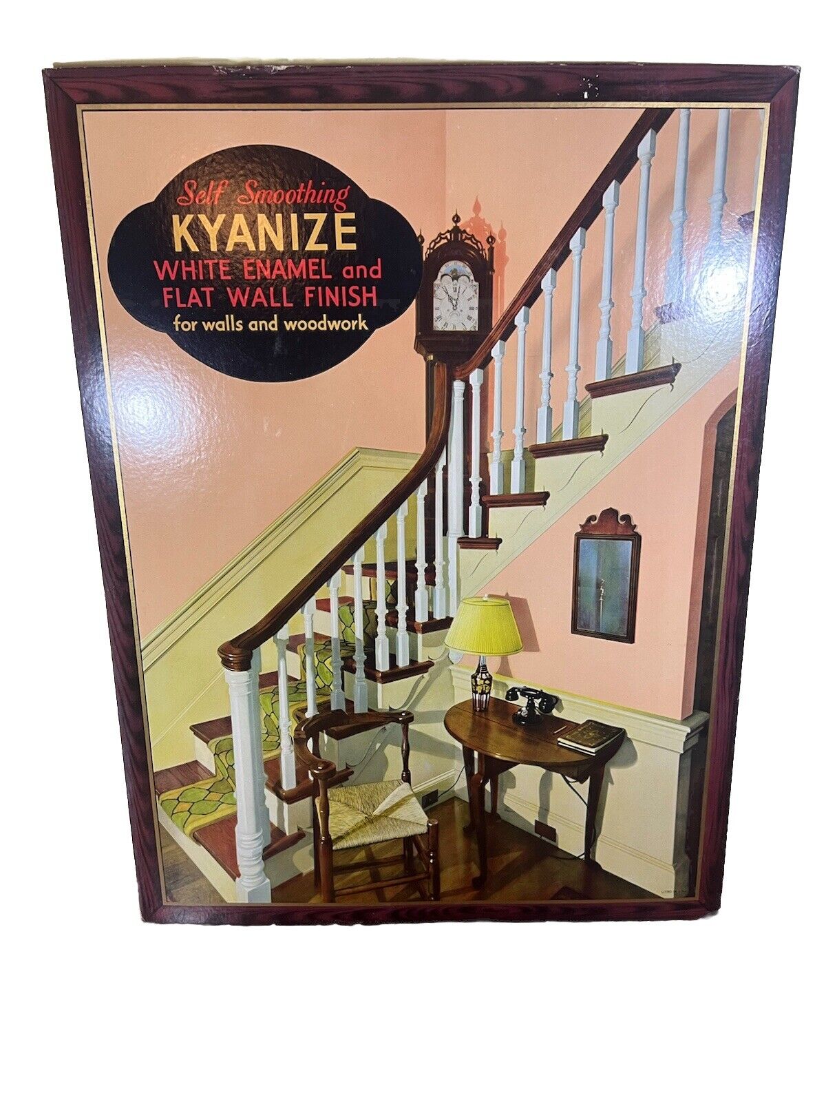 Antique Kyanize Paints Varnishes Store Counter Display Advertising Sign #1