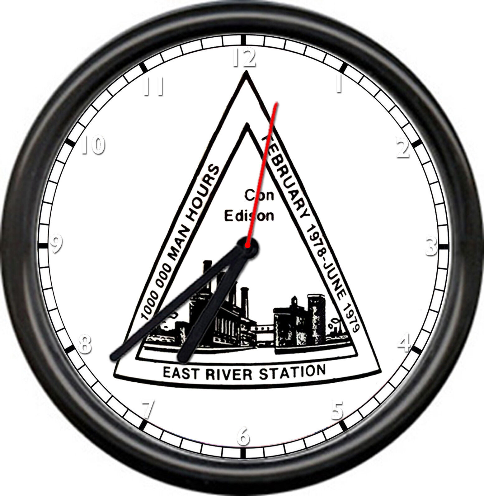 Con Edison Electric Company East River Station Electrician NYC Sign Wall Clock
