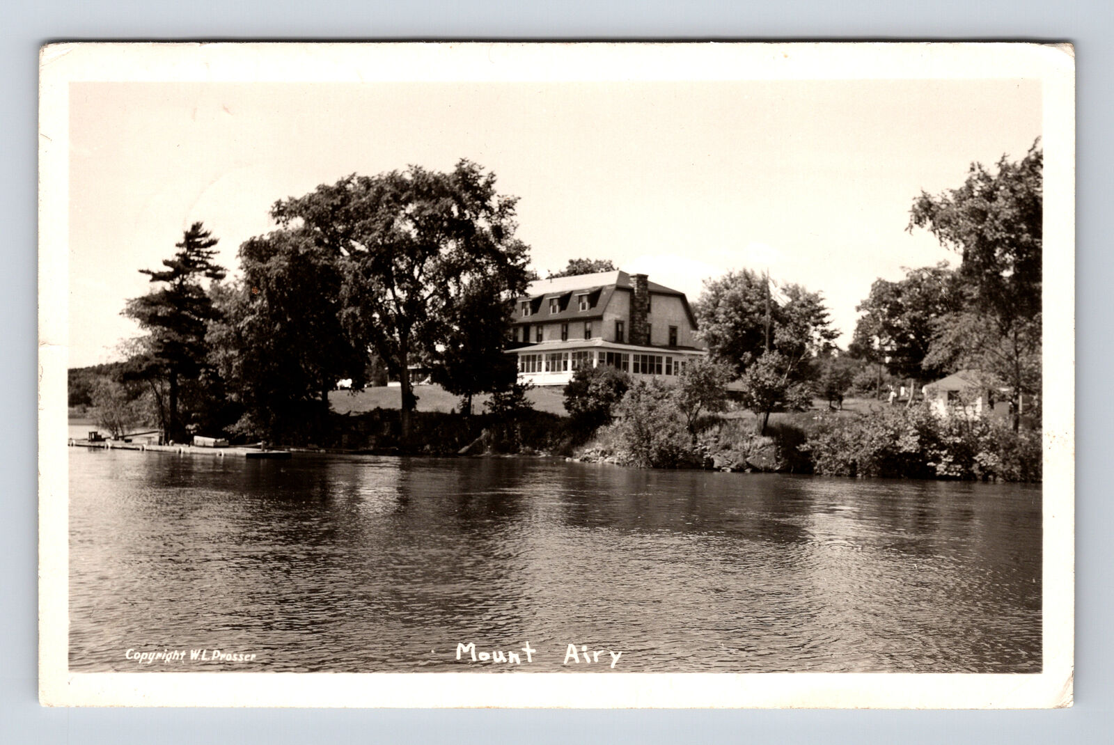 c1948 RPPC Mount Airy Hotel Inn or Large Home NC? Postcard