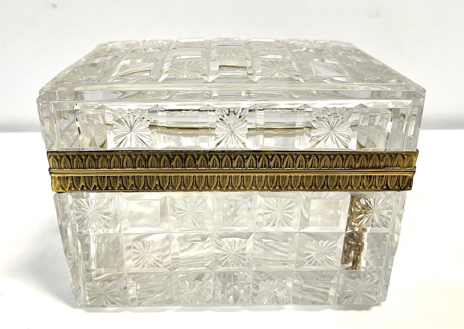 Vintage Baccarat France Crystal Box Casket
