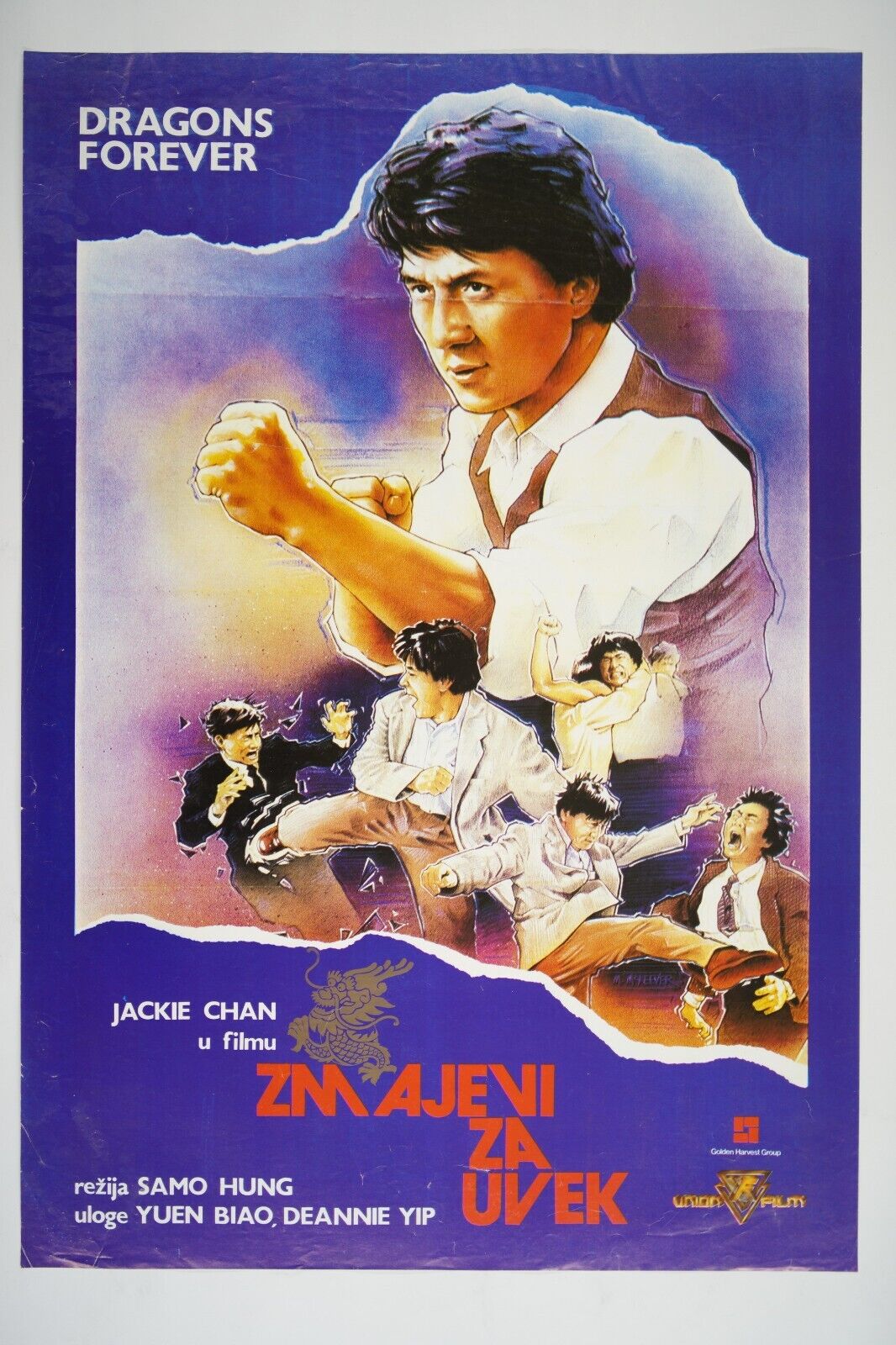 FEI LUNG MANG JEUNG  DRAGONS FOREVER Original exYU movie poster 1988 JACKIE CHAN