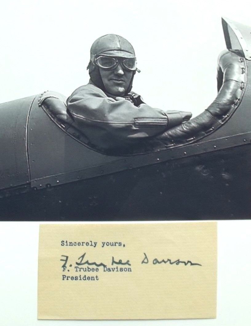 Frederick Trubee Davison WW 1 Aviator, CIA Officer, U.S Secretary Autograph