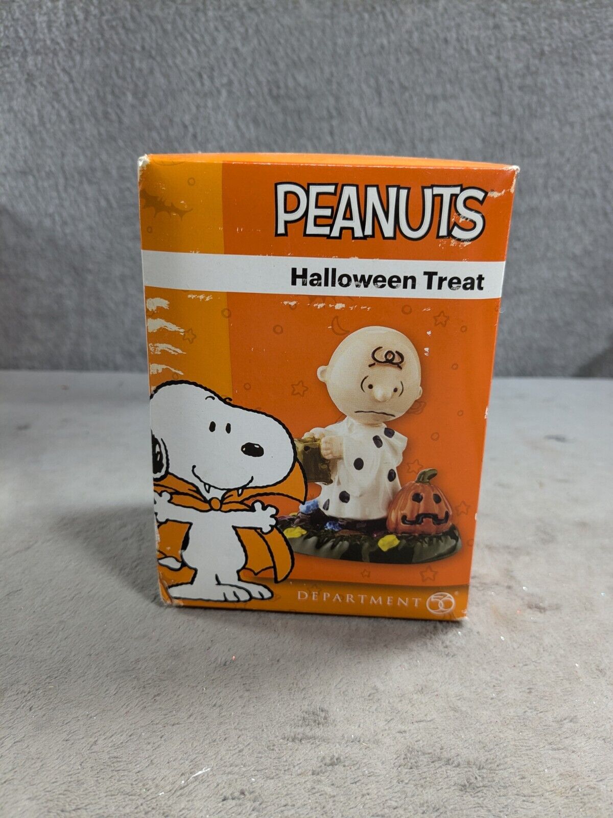 Rare Peanuts Village Charlie Brown Ghost Dept 56 Halloween Treat In Box