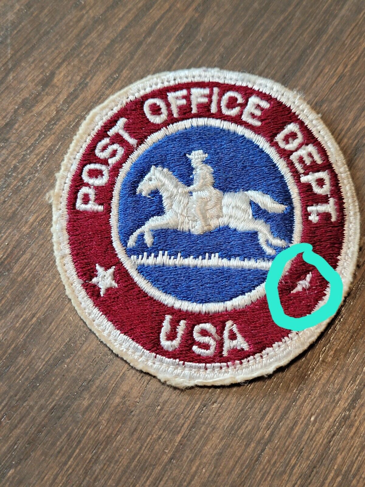 ERROR 1965 United States Post Office Dept USA  USPS Uniform Patch 3\
