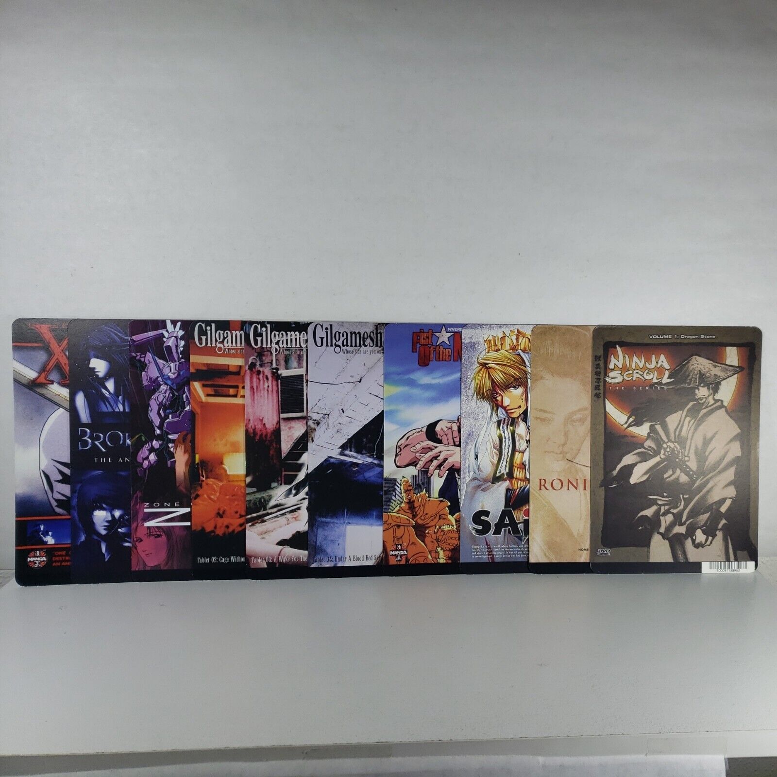 Anime Wall Art Lot of 10 Gilgamesh Saiyuki Ronin Gai DVD Inserts Collage 3D
