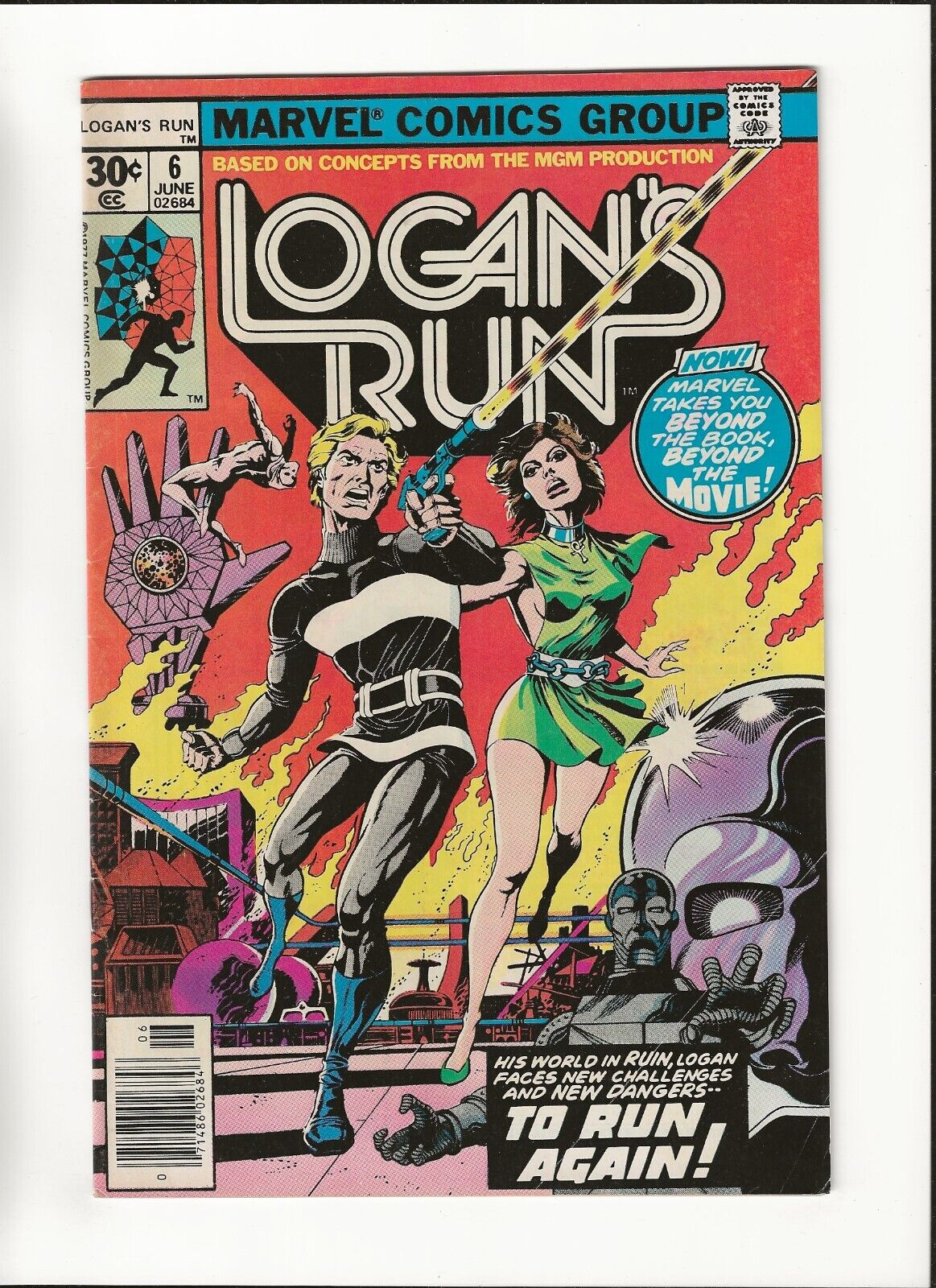 Logan\'s Run #6 1st Thanos Solo Story Back Up Story Mike Zeck Art Mid Grade 1977