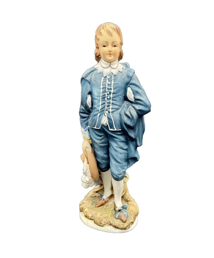 Vintage Lefton China Blue Boy Figurine Hand Painted LE Limited Edition KW387