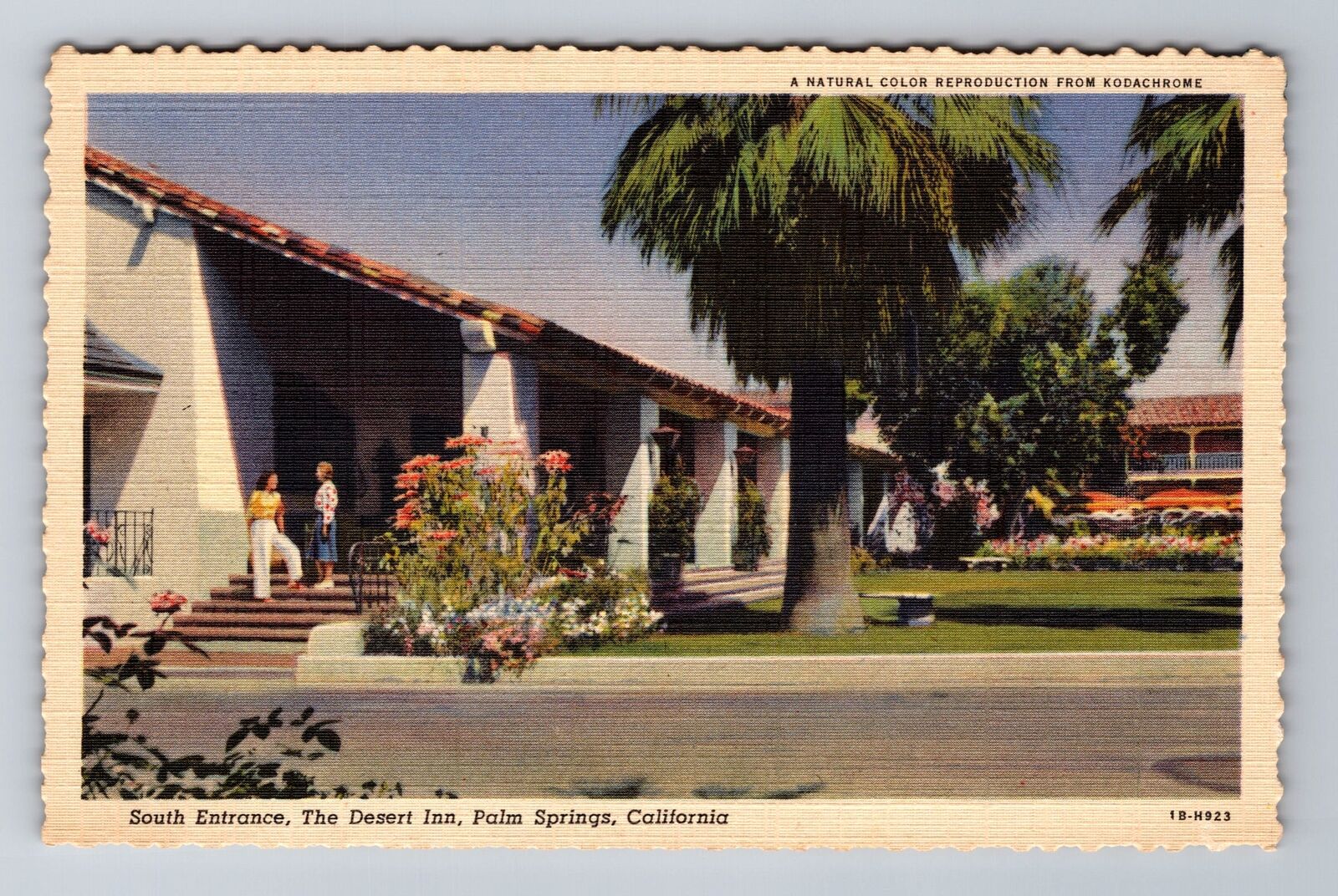 Palm Springs CA-California, South Entrance, The Desert Inn, Vintage Postcard