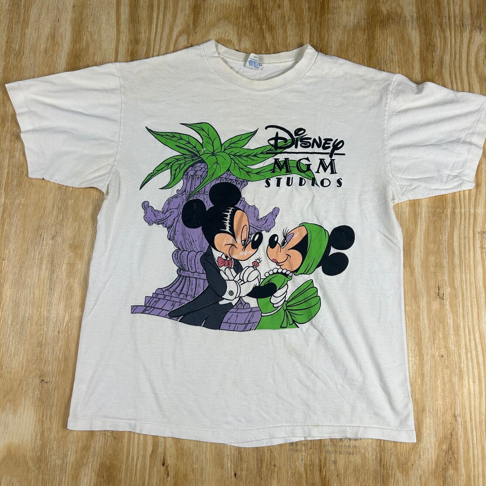 Vintage Disney MGM Studio Mickey Minnie Wedding Single Stitch T-Shirt Size Large