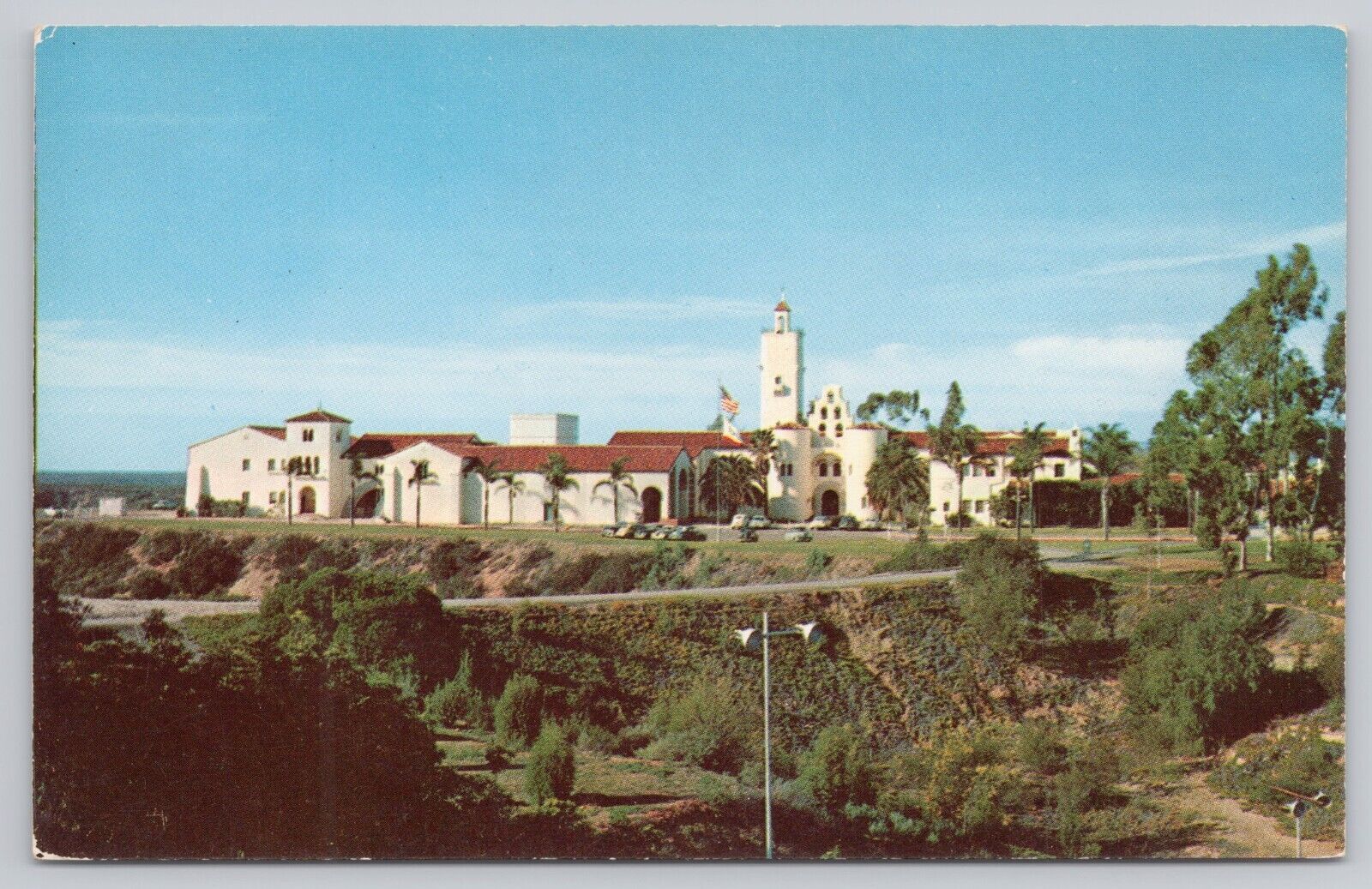 San Diego California, San Diego State College, Vintage Postcard
