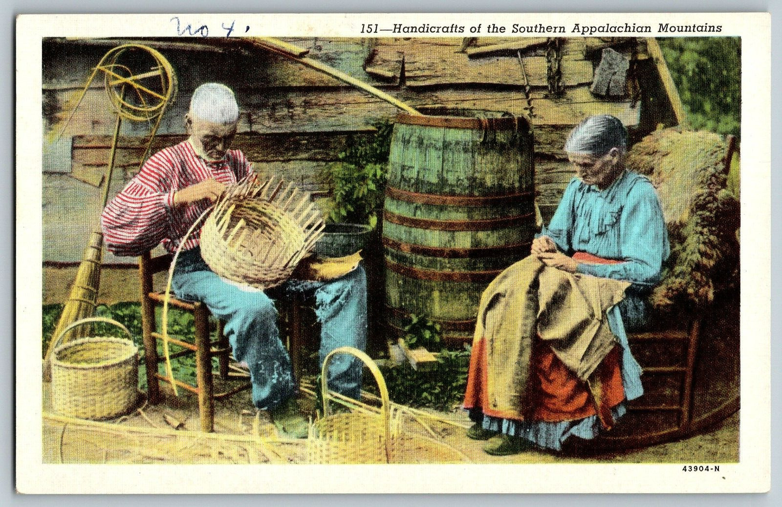 Handicrafts of the Southern Appalachian Mountains - Vintage Postcards - Unposted