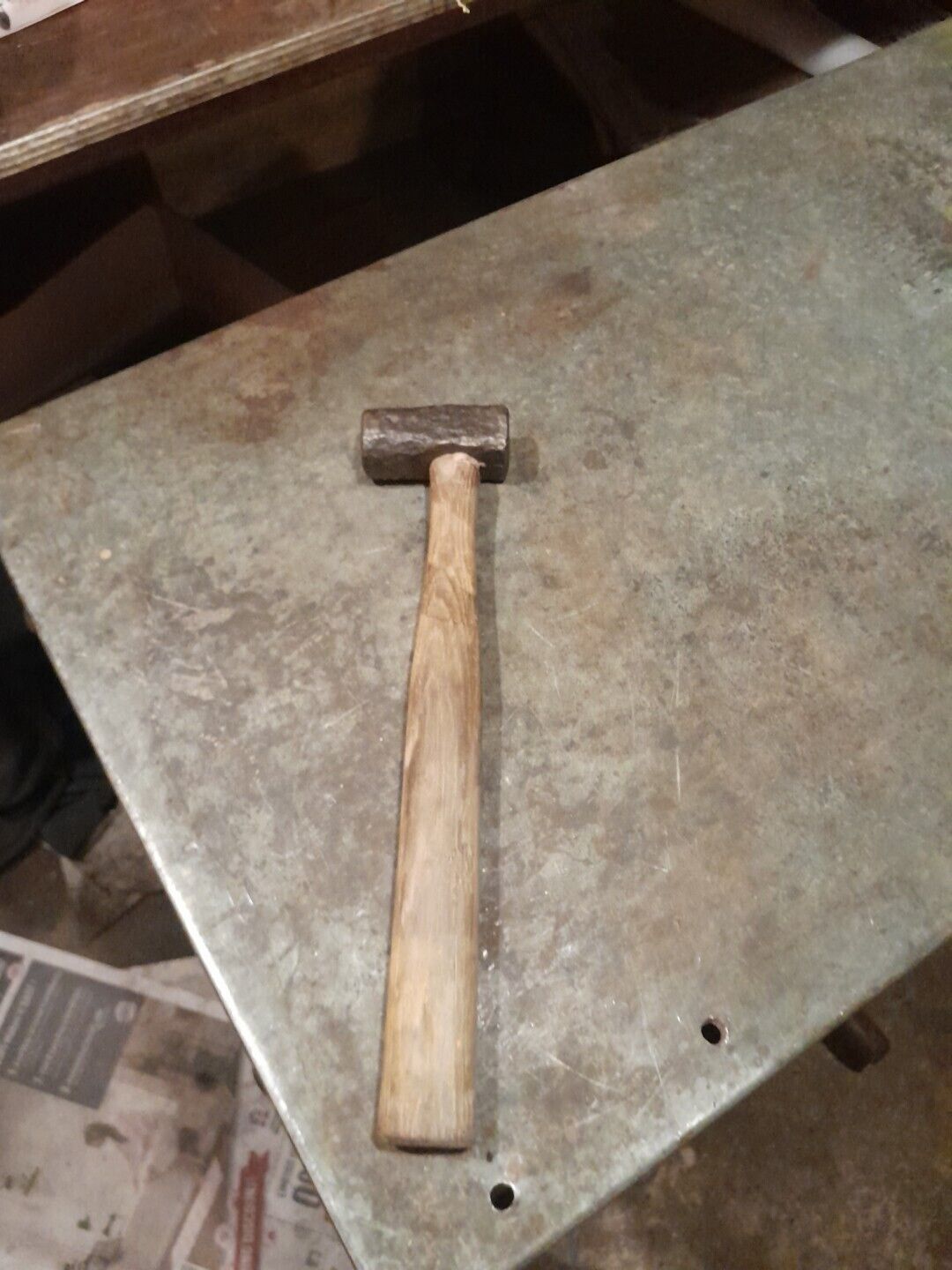 Antique Forged Blacksmith Hammer
