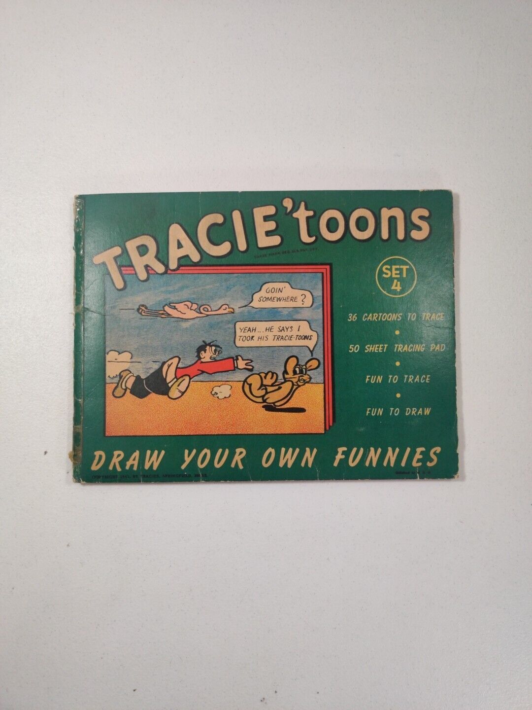 VINTAGE 1940s TRACIE 'TOONS DRAW YOUR OWN COMIC STRIP CARTOON FUNNIES KIT
