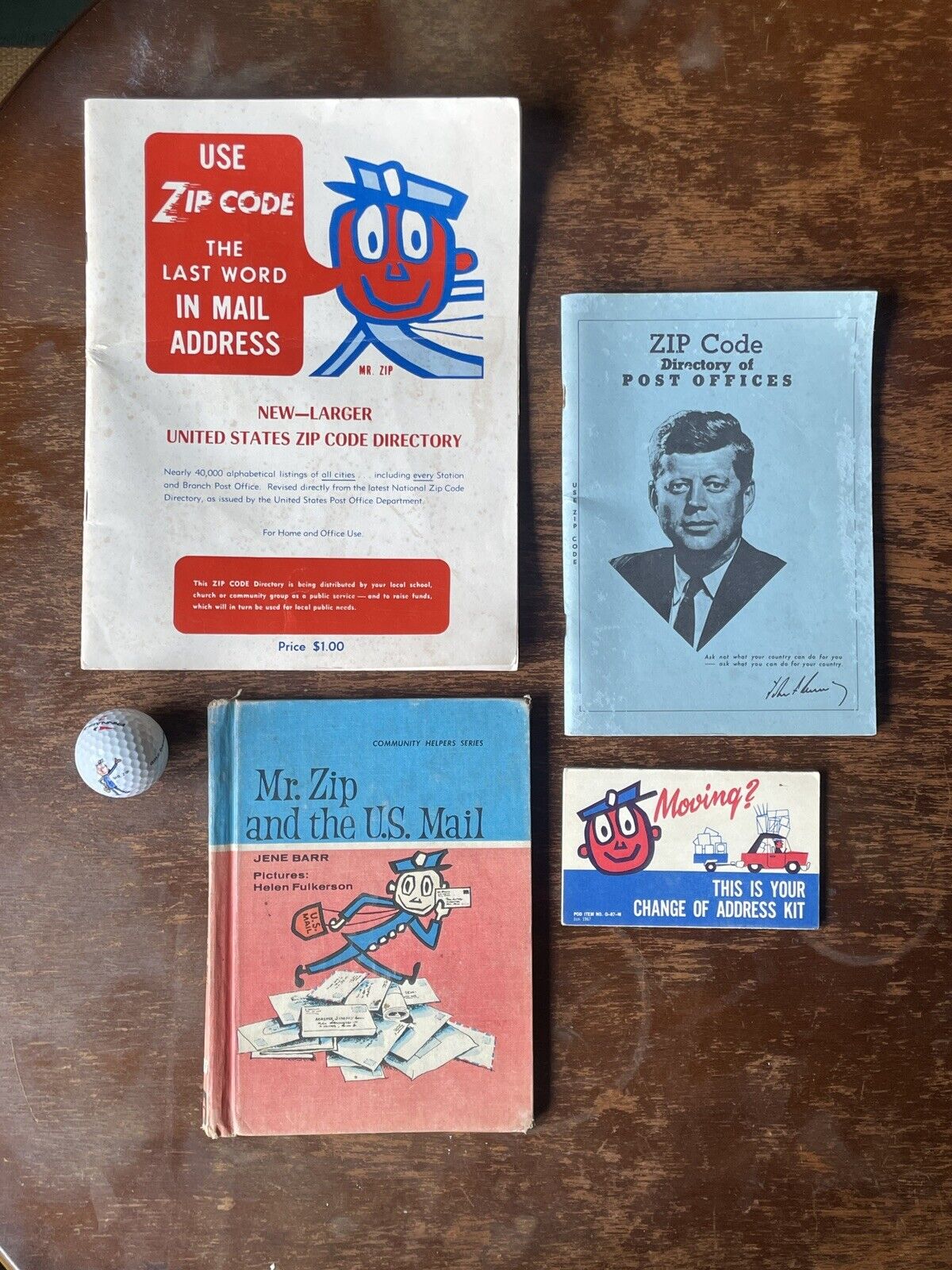 LOT: Vintage Mr. Zip Ephemera; Post Office, USPS Postal Service; JFK
