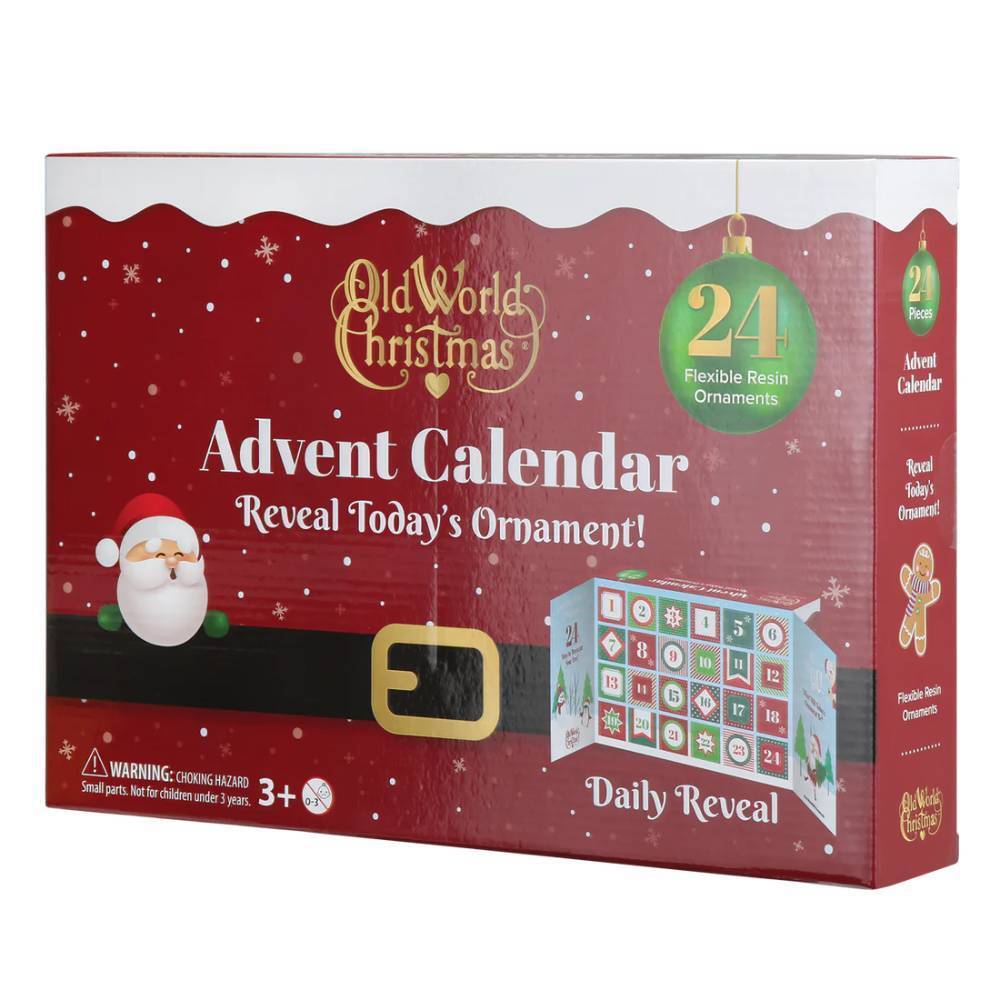 Old World Christmas Advent Calendar, 24 Mini Ornaments Countdown to Christmas
