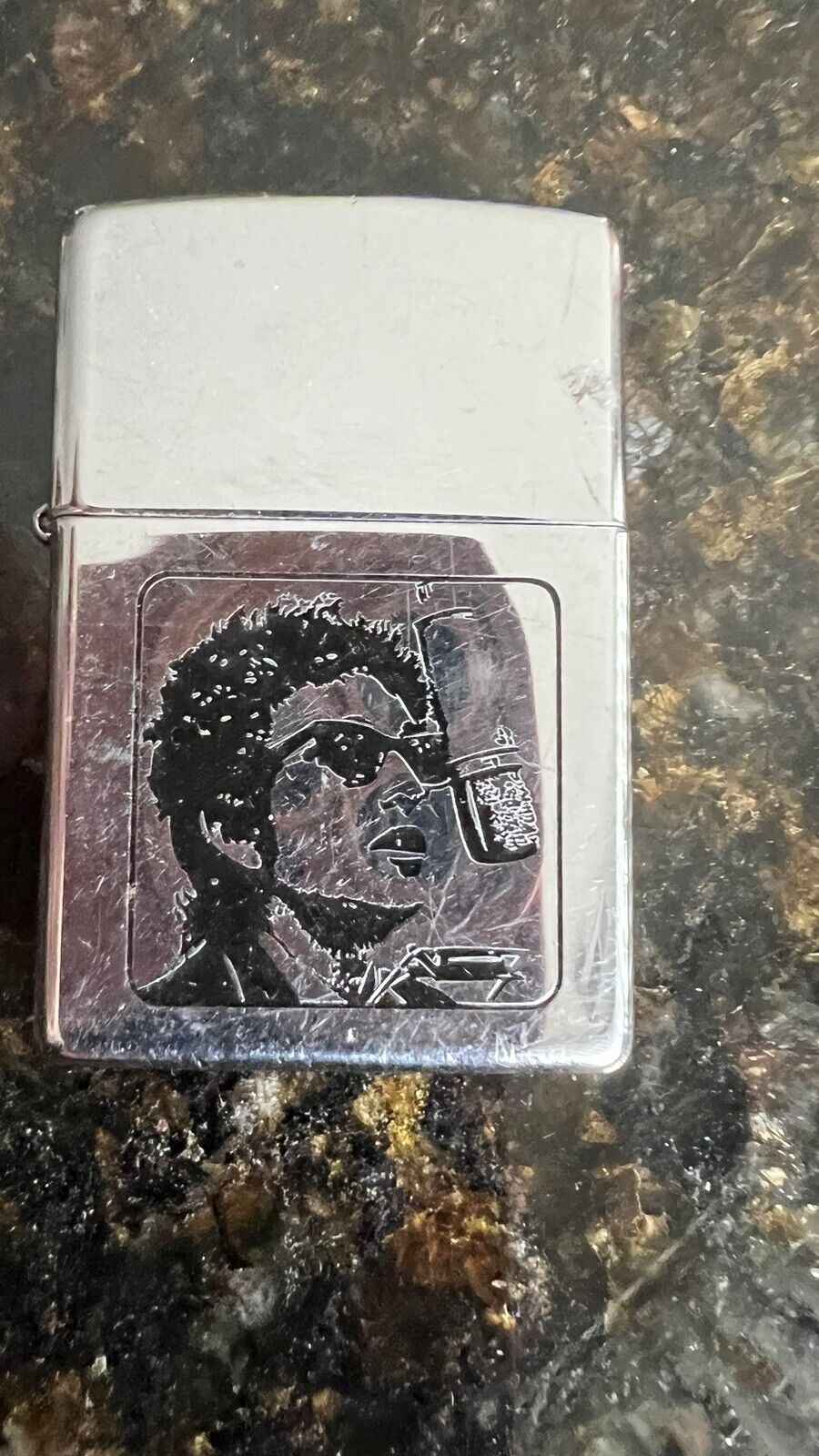 RARE Bob Dylan Zippo Lighter  Portrait Front/ Eye Back 