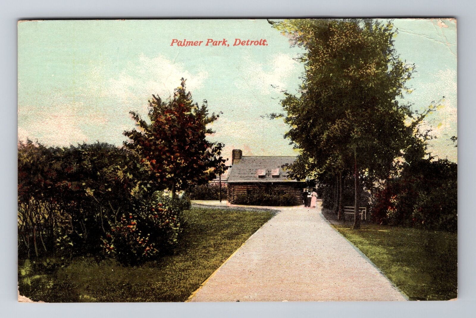 Detroit MI-Michigan, Palmer Park, c1911 Antique Vintage Souvenir Postcard