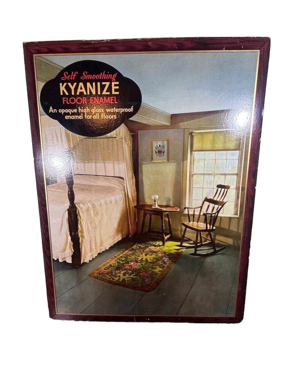 Antique Kyanize Paints Varnishes Store Counter Display Advertising Sign #2