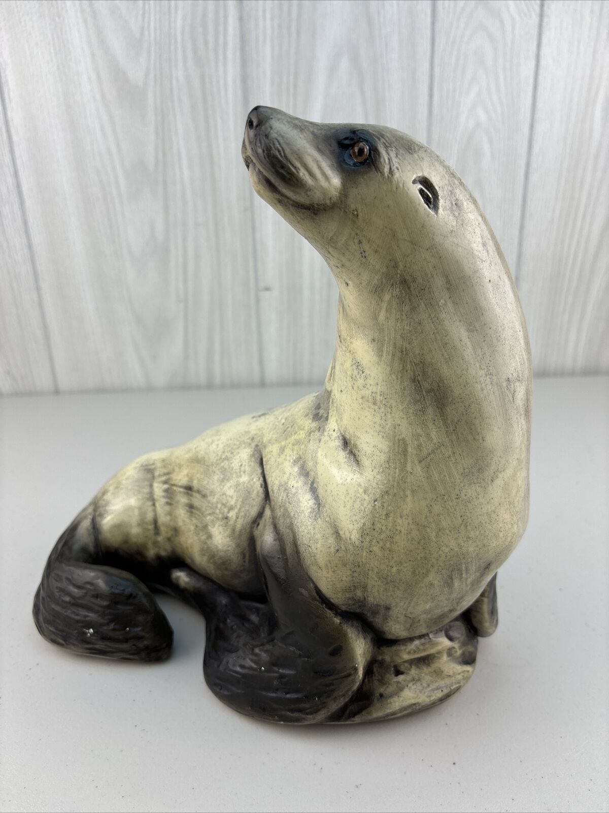 Vintage Handmade Signed Sea Lion Seal Artist Initials E.S. C '87 10