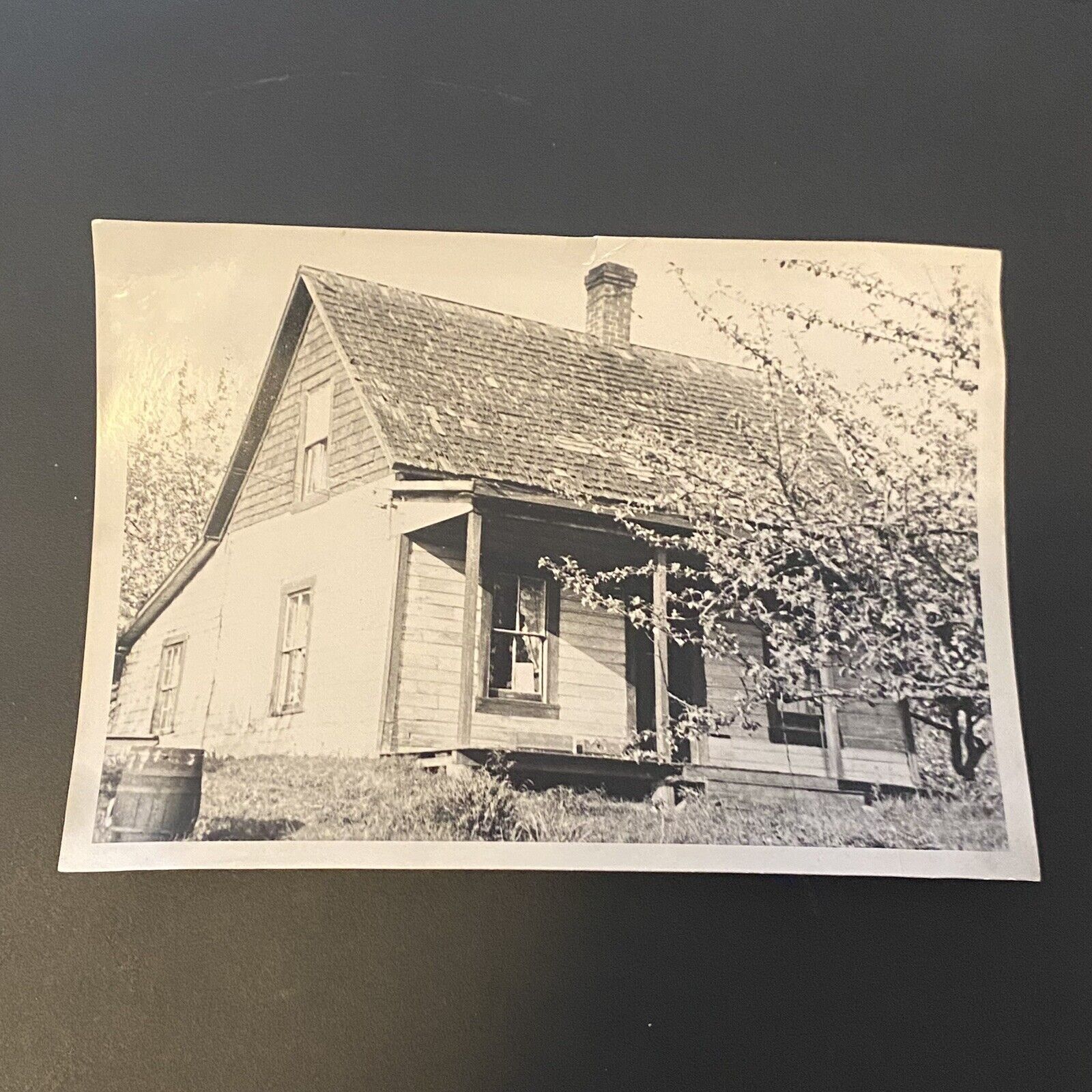 VTG Photo 5x7 Classic Western Two Story House Wood Shingles Porch Trees