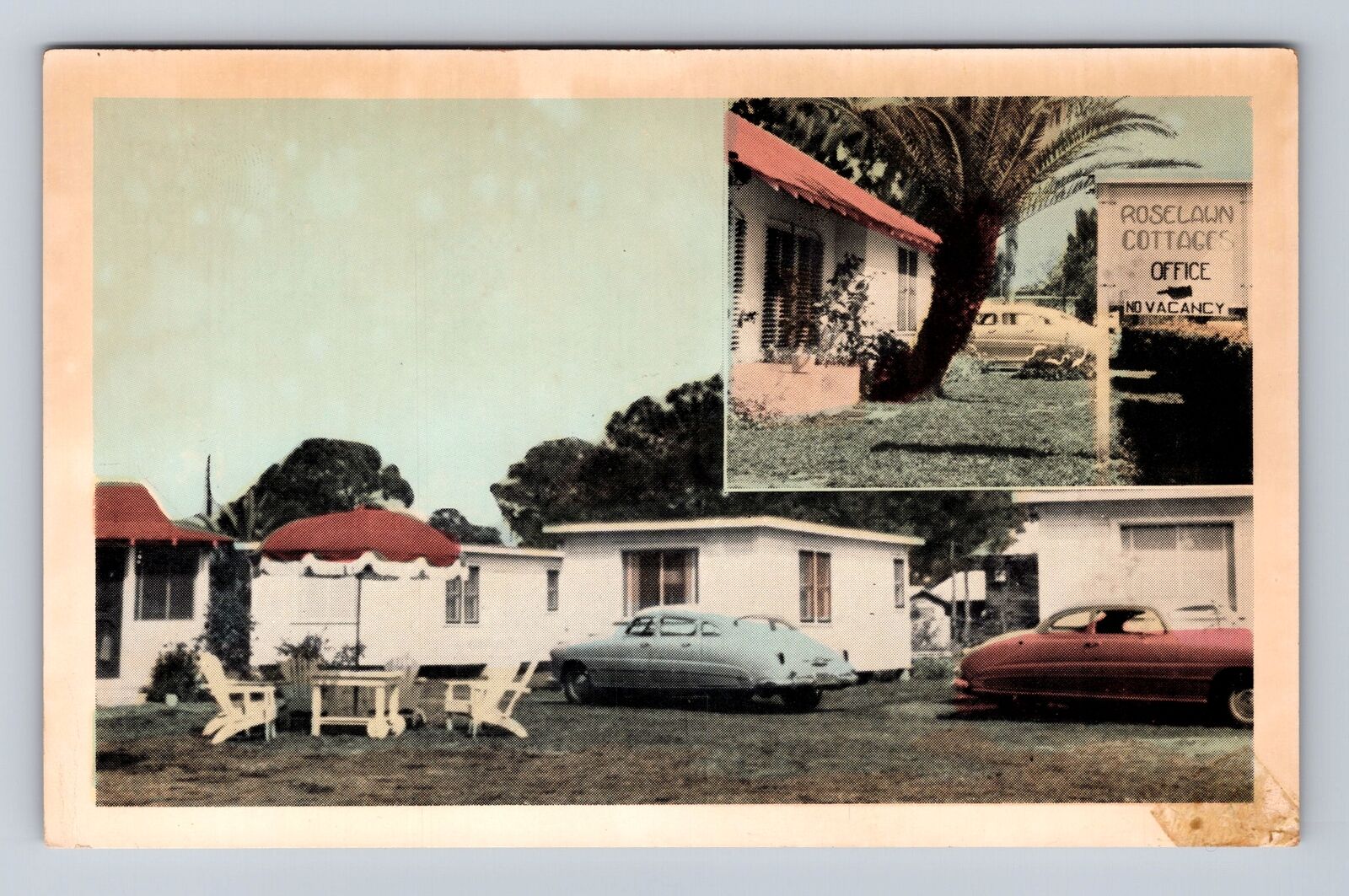 Sarasota FL-Florida, Roselawn Cottages, Advertising, Antique, Vintage Postcard