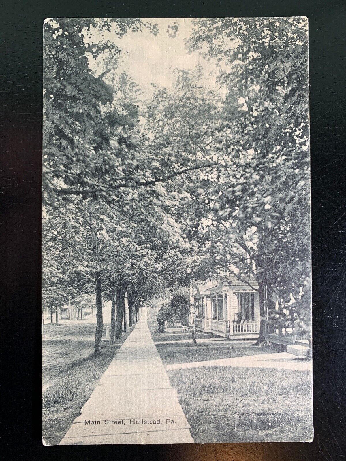 Postcard Hallstead PA - c1910s Main Street Residences