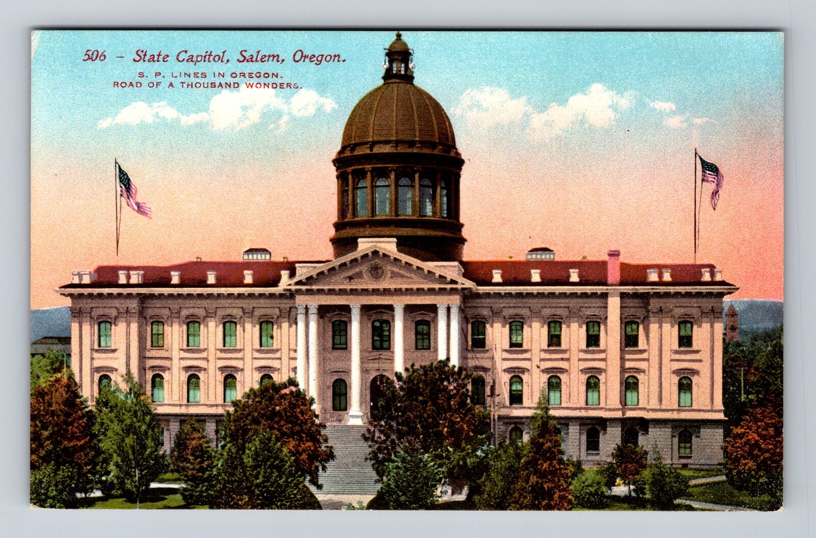 Salem OR-Oregon, State Capitol, Antique, Vintage Postcard