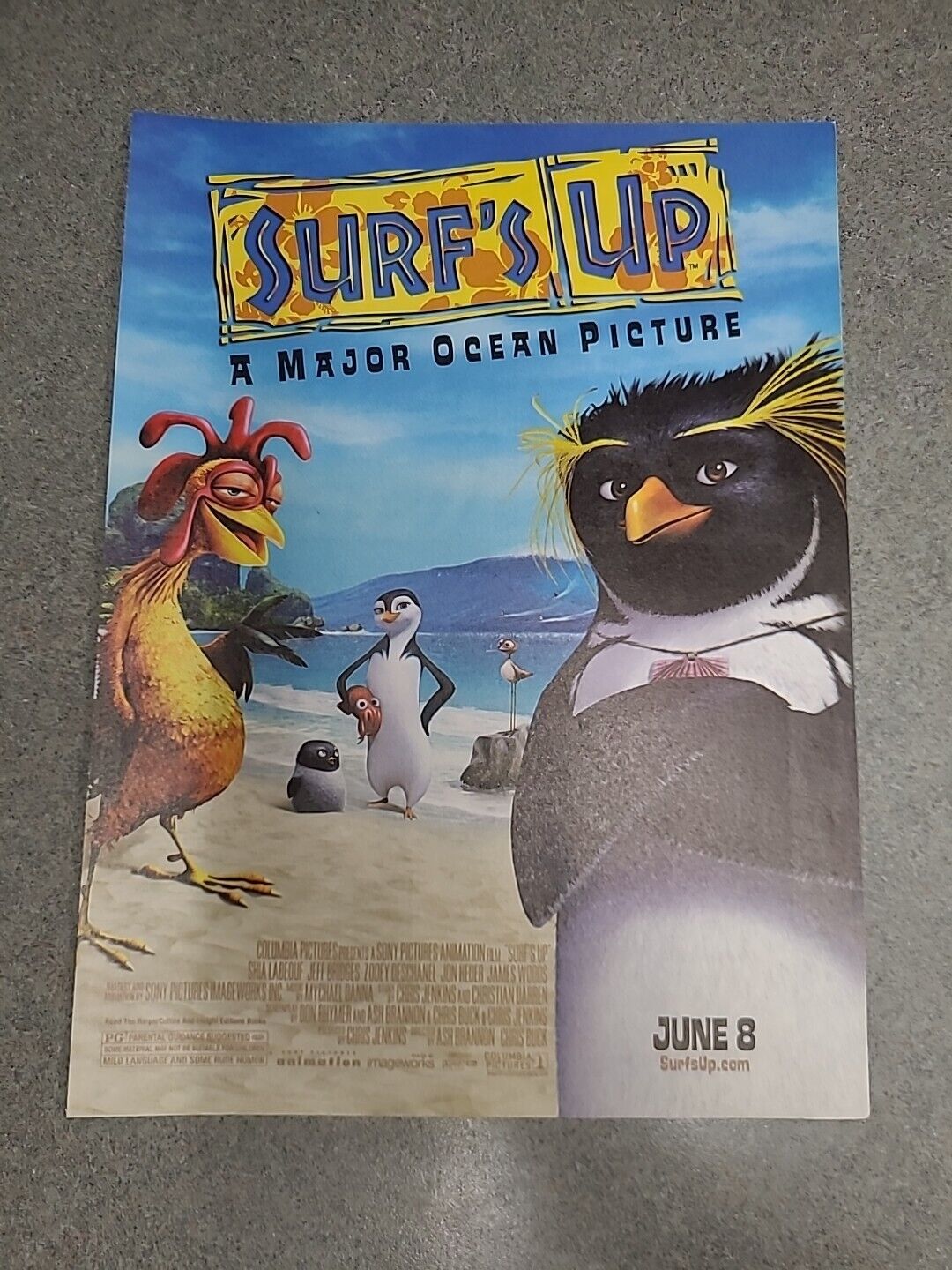 Surf's Up Movie Print Ad 2007 8x11 Wall Art 