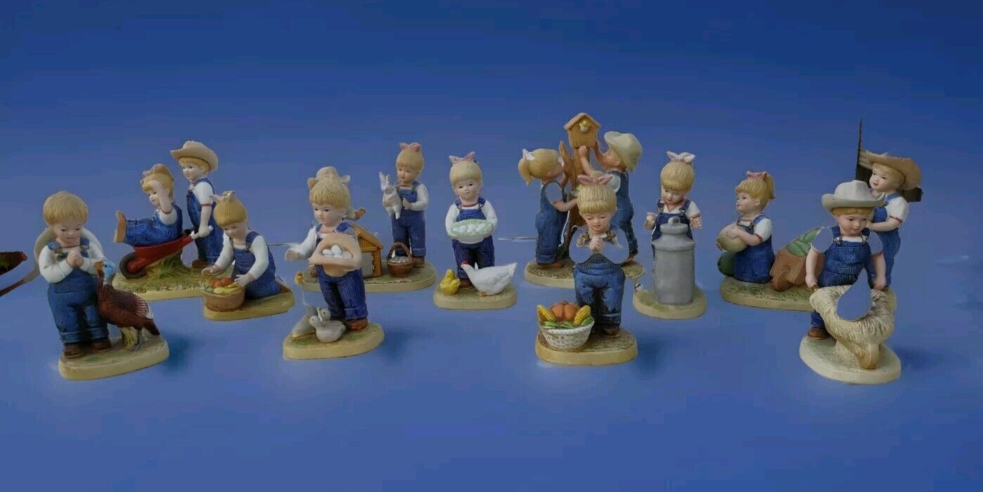 Vintage 1985 homco denim days figurines Lot Of  11  4\