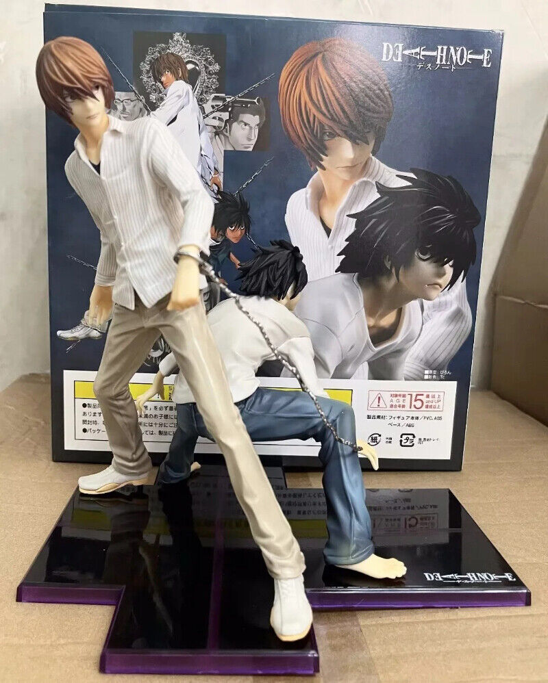Anime Death Note Figure Light Yagami & L Pvc Model Statue Toy Collectible Gift