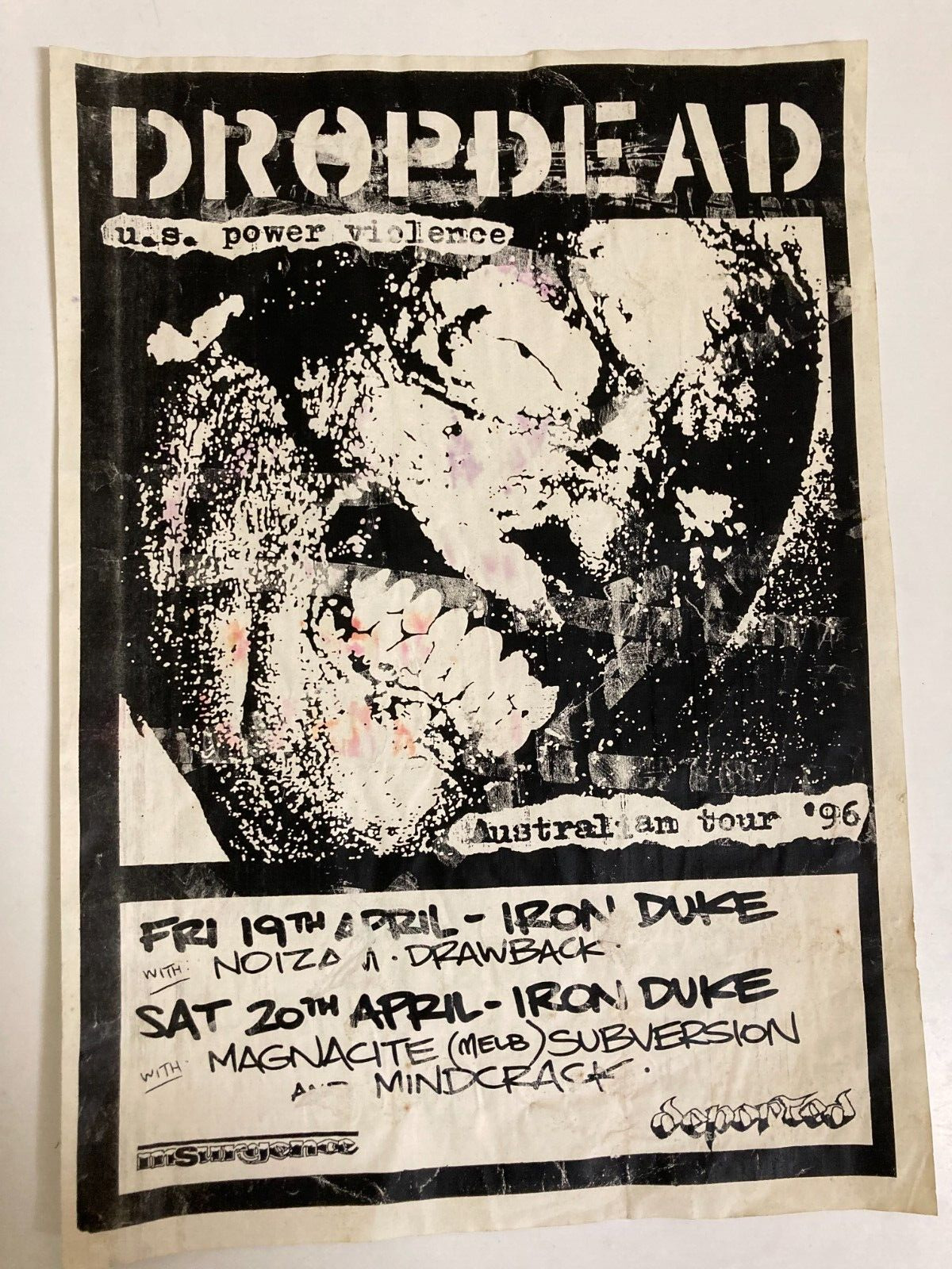 A Poster for Australian & Touring Punk/Rock bands from the 90's -DROPDEAD (2)