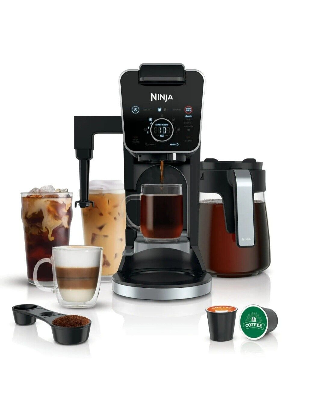 Ninja CFP300 DualBrew Specialty Coffee System, Single-Serve, K-Cup Pod.