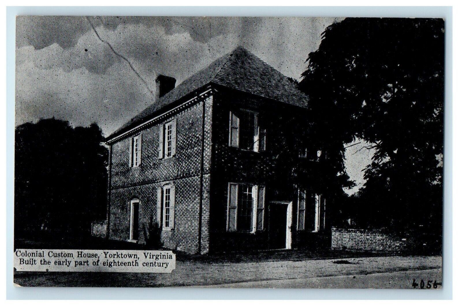 c1930's Colonial Custom House Yorktown Virginia VA Unposted Vintage Postcard