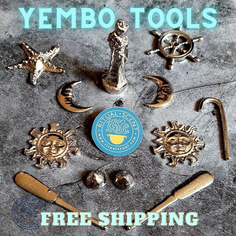 Yembo silver metal orisha tools herramientas de Yembbo Yemowo Yemaya Yemoja