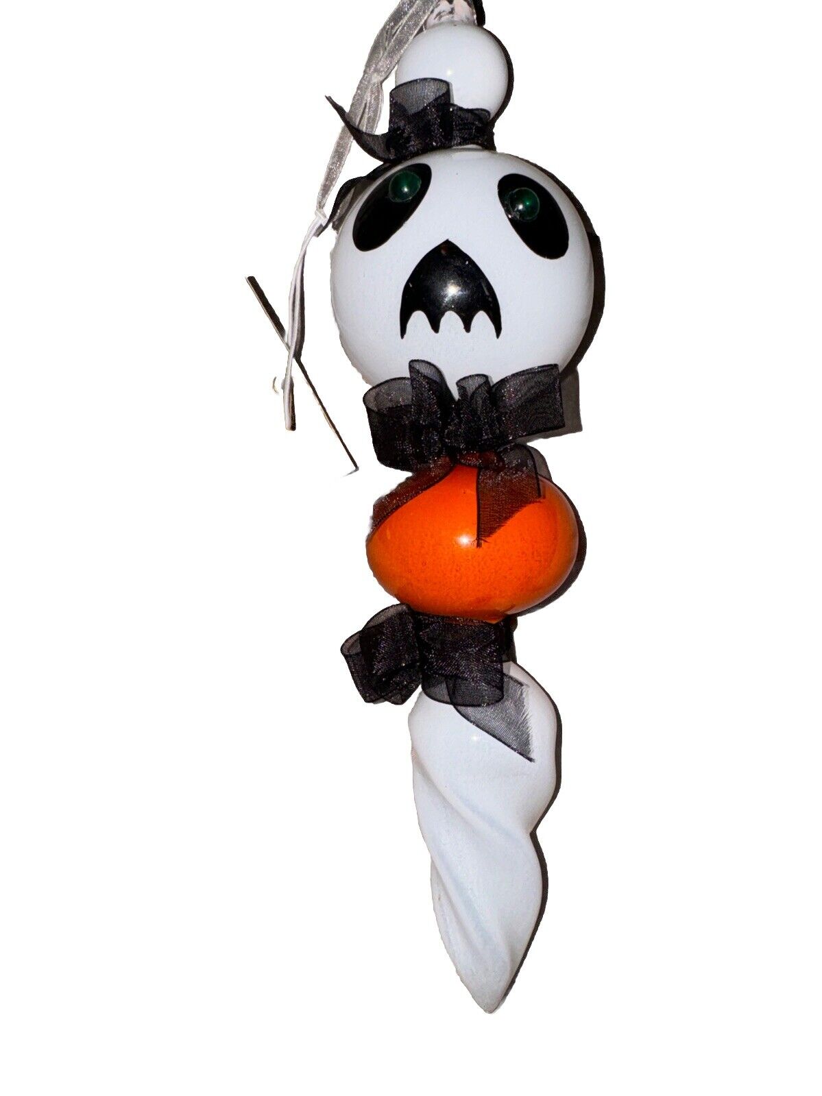 Hand Blown Glass Halloween Ghost Arty Imports