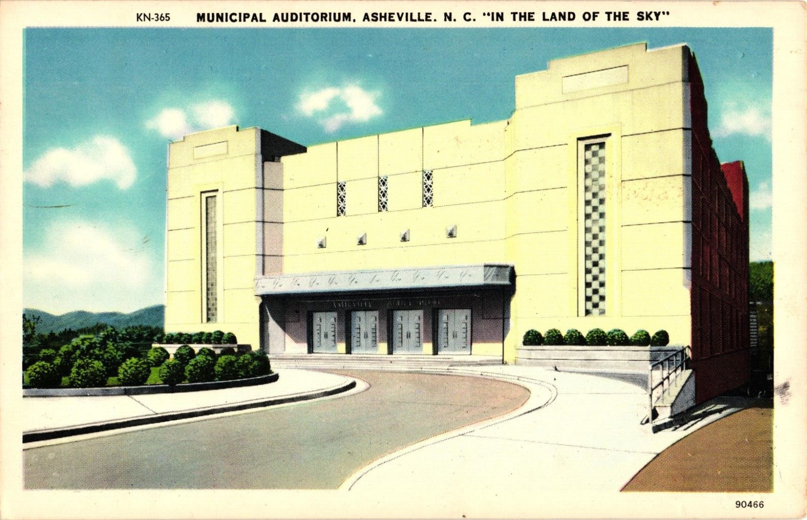 NORTH CAROLINA Asheville Municipal Auditorium NC Vintage Postcard