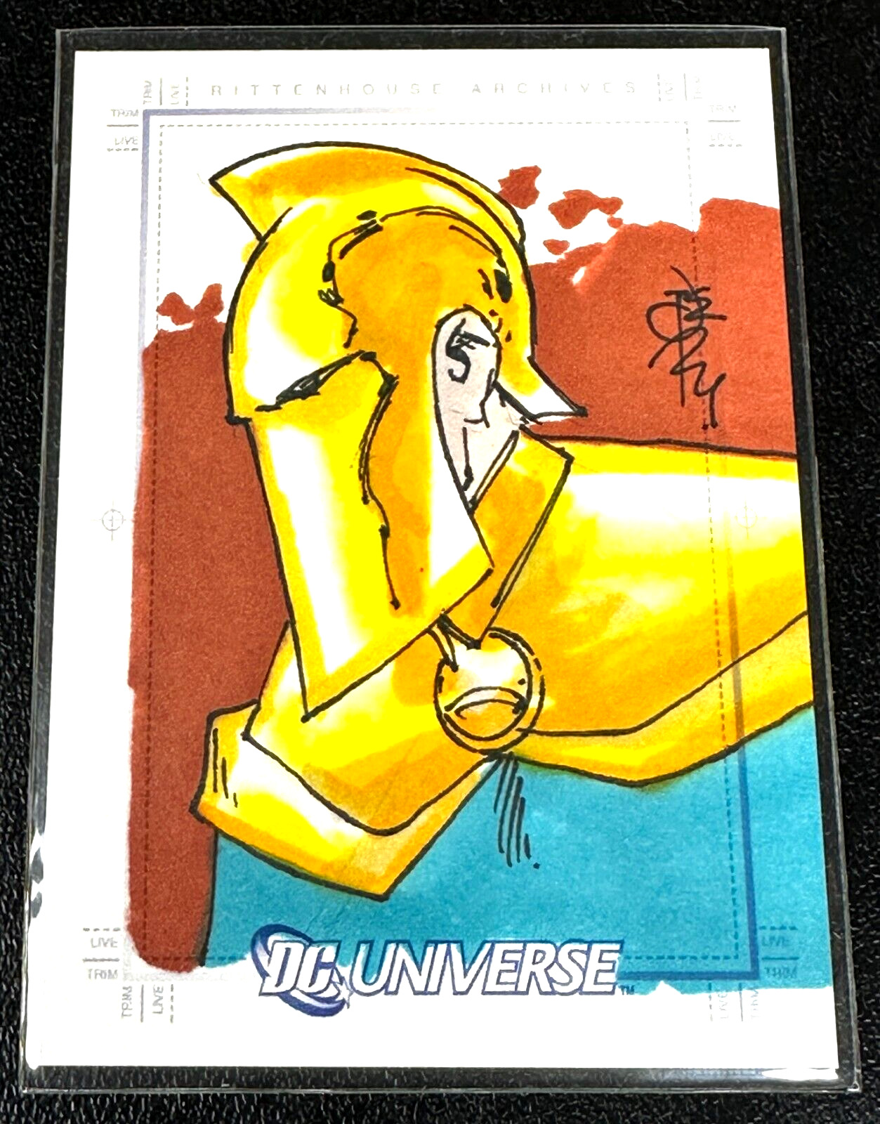 2007 DC Universe Sketch Card Dr. Fate by Tone Rodriguez Rittenhouse Archives