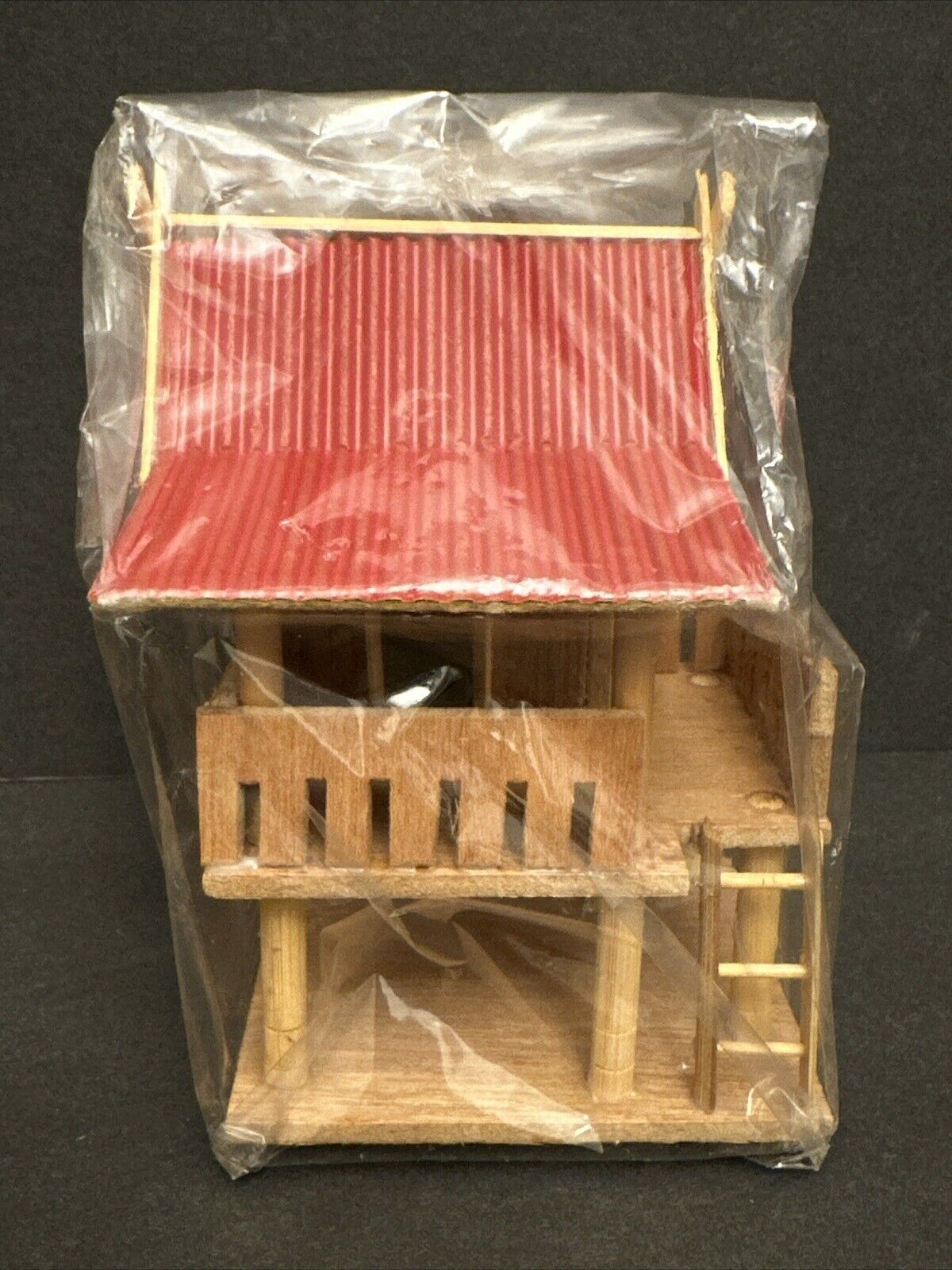 Traditional Bamboo Wood House Thai Christmas Gift Spirit Doll Miniature Model